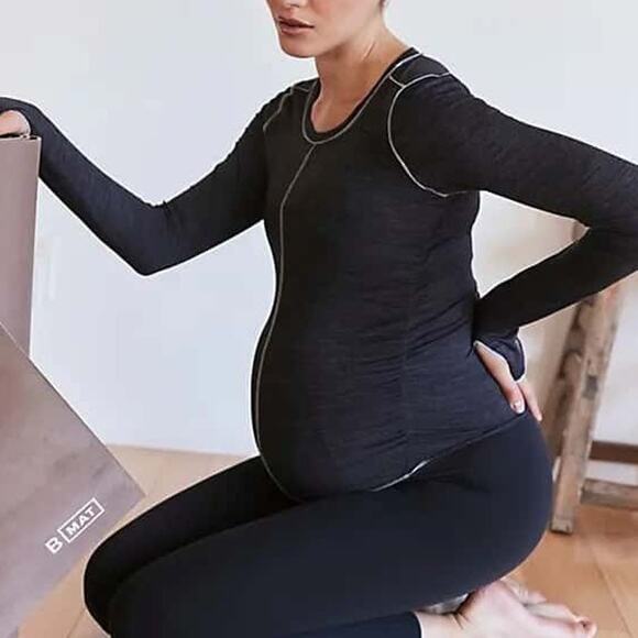FP Movement x Hatch NWT Right On Run Black Layer Maternity Long Sleeve Top - Picture 2 of 9